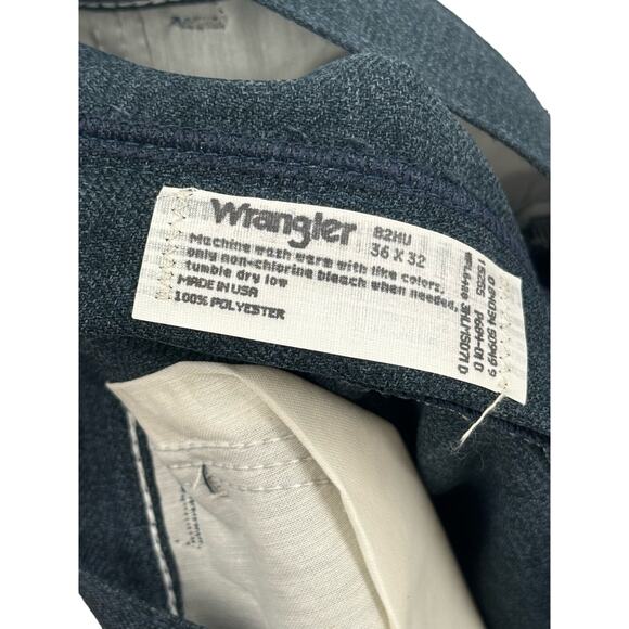 NWT Wrangler Heather Blue Wrancher Polyester Jeans Regular Fit - Picture 2 of 7